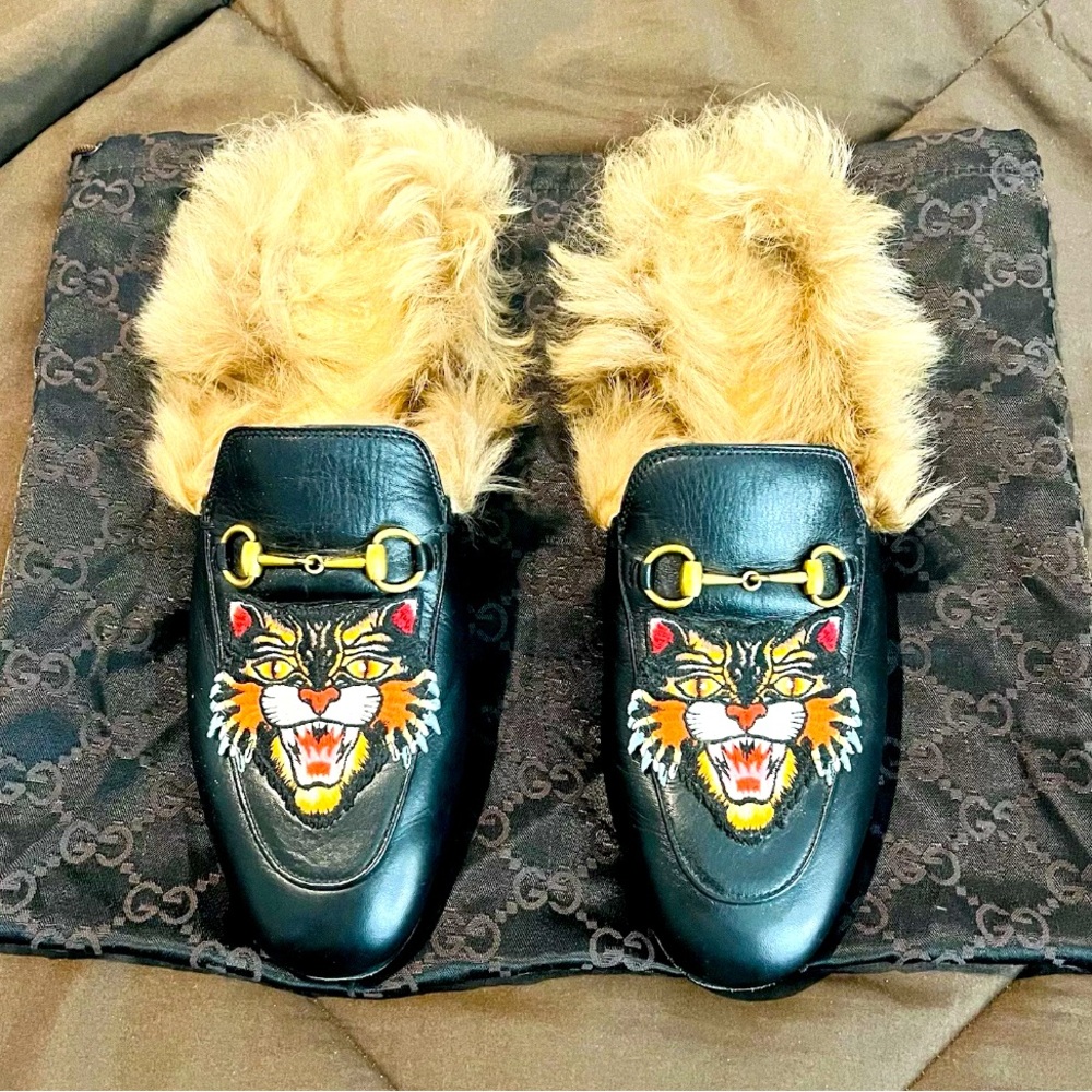Gucci Princetown Mules size 39 1/2 US Women’s 9.5